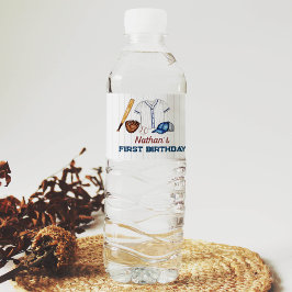 Baseball Waterfles Label Verjaardagsfeestje Etiket