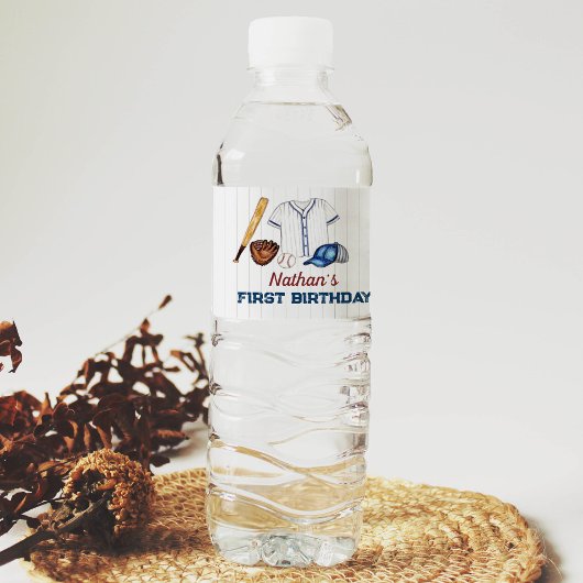 Baseball Waterfles Label Verjaardagsfeestje Etiket