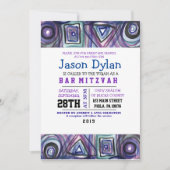 BASEBALL WATERVERF Bar Mitzvah uitnodiging (Voorkant)