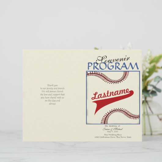 Baseball Weddenprogramma (Staand voorkant)