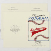 Baseball Weddenprogramma (Voorkant / Achterkant)