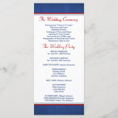 Baseball Weddenprogramma Programmakaart (Achterkant)