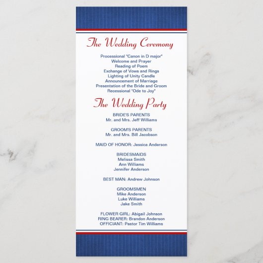 Baseball Weddenprogramma Programmakaart (Achterkant)