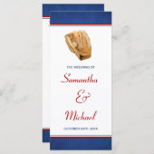 Baseball Weddenprogramma Programmakaart (Voorkant / Achterkant)