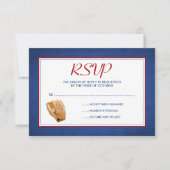 Baseball Weddenschap RSVP-reactiekaart RSVP Kaartje (Voorkant)