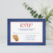 Baseball Weddenschap RSVP-reactiekaart RSVP Kaartje (Staand voorkant)