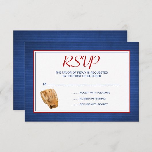 Baseball Weddenschap RSVP-reactiekaart RSVP Kaartje (Voorkant / Achterkant)