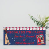 Baseball Weddenschappen Ontvangen Uitnodiging-Aang Kaart (Staand voorkant)