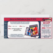 Baseball Weddenschappen Ontvangen Uitnodiging-Aang Kaart (Achterkant)