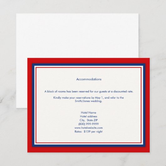 Baseball Wedding Accommodards Informatiekaartje (Voorkant / Achterkant)