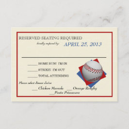 Baseball Wedding Reply RSVP Kaartje