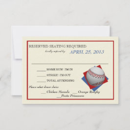  Baseball Wedding Reply RSVP Kaartje