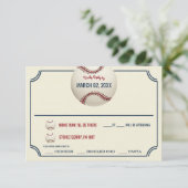  Baseball Wedding Response RSVP Kaartje (Staand voorkant)