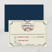  Baseball Wedding Response RSVP Kaartje (Voorkant / Achterkant)