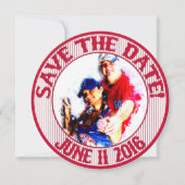 Baseball Wedding Save-the-Date-HOWARD, Optie 1 Kaart (Voorkant)