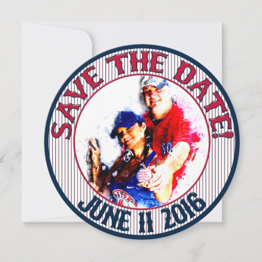 Baseball Wedding Save-the-Date-HOWARD, optie 3 Save The Date (Voorkant)