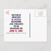 Baseball Wedding Save-The-Date PC-HOWARD, Optie 1 Aankondigingskaart (Achterkant)