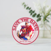 Baseball Wedding Save-The-Date-Sjabloon 01 Save The Date (Staand voorkant)