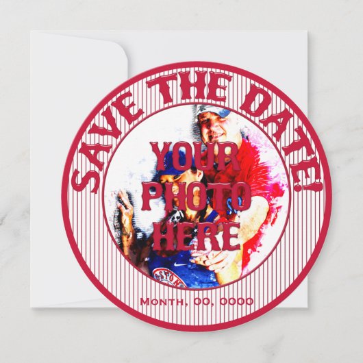 Baseball Wedding Save-The-Date-Sjabloon 01 Save The Date (Voorkant)