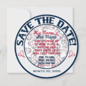 Baseball Wedding Save-The-Date-Sjabloon 02 Save The Date (Achterkant)