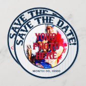 Baseball Wedding Save-The-Date-Sjabloon 02 Save The Date (Voorkant / Achterkant)