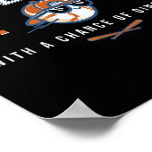 Baseball Weekend Forecast Funny Baseball Humor Quo Poster (Hoek)