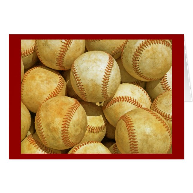 Baseball Wenskaart (Voorkant Horizontaal)
