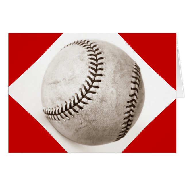 Baseball Wenskaart (Voorkant Horizontaal)