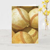 Baseball Wenskaart Kaart (Gele Bloem)