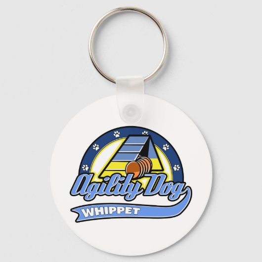 Baseball Whippet Agility Sleutelhanger (Voorkant)