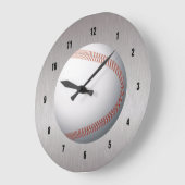 Baseball White en Red Design Grote Klok (Hoek)