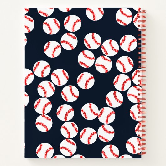 Baseball Wide Ruled Notitieboek (Achterkant)