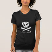 Baseball Widow T-shirt - White on Black (Voorkant)