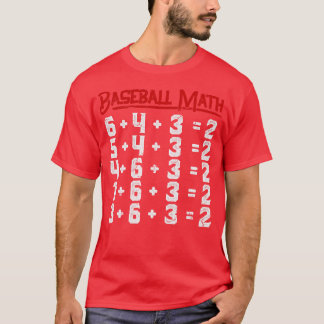 Baseball Wiskunde Dubbelspel T-shirt