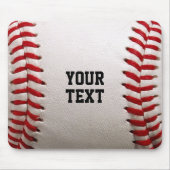 Baseball with Customizable Text Muismat (Voorkant)