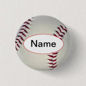baseball with your name on it ronde button 3,2 cm (Voorkant)