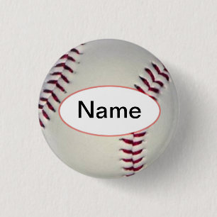 baseball with your name on it ronde button 3,2 cm
