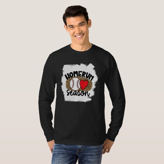 Baseball Womens Leopard Pattern Baseball Girl 1 T-shirt (Voorkant volledig)