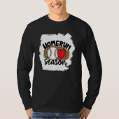 Baseball Womens Leopard Pattern Baseball Girl 1 T-shirt (Voorkant)