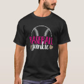 Baseball Womens Leopard Pattern Baseball Girl T-shirt (Voorkant)