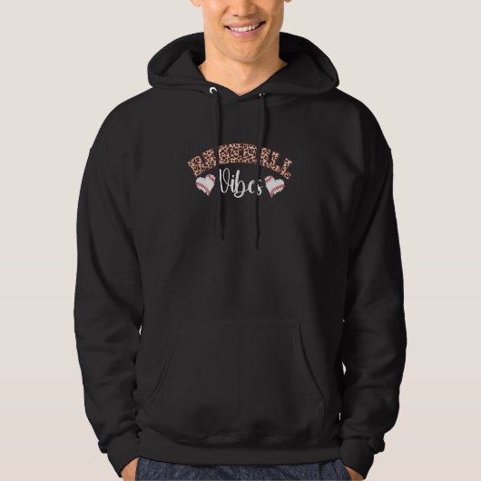 Baseball Womens OF Baseball Vibes Baseball Girl Hoodie (Voorkant)