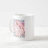 Baseball Words Coffee Mok (Voorkant links)