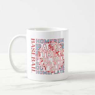 Baseball Words Coffee Mok