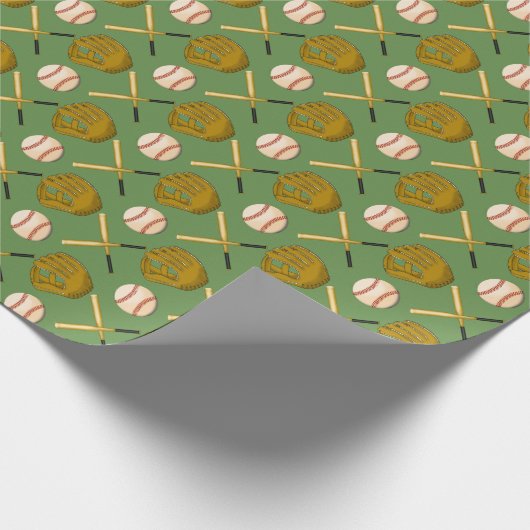 Baseball Wrapping Paper Cadeaupapier (Hoek)