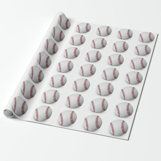 Baseball Wrapping Paper Cadeaupapier (Uitgerold)