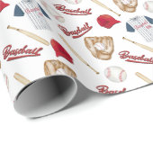 Baseball Wrapping Paper Cadeaupapier (Rol Hoek)