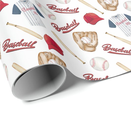 Baseball Wrapping Paper Cadeaupapier (Rol Hoek)