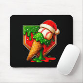 Baseball Xmas Christmas Baseball Ice Cream Drip Bo Muismat (Met muis)