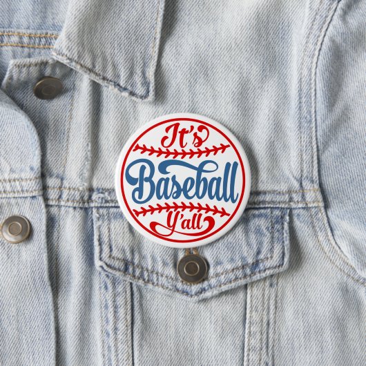 Baseball Y'all-Button Ronde Button 7,6 Cm (In situ)