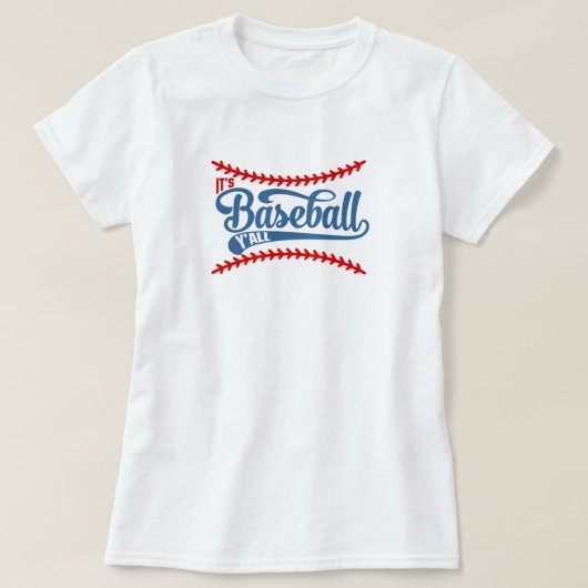 Baseball Y'All T-Shirt (Design voorkant)